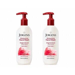 2 JERGENS MOISTURIZING HAND WASH SOAP ORIGINAL SCENT CHERRY ALMOND 8.45oz